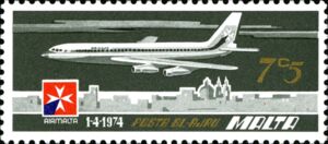 Boeing 720B (slate green & gold)