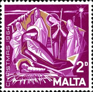 The Nativity (purple and gold)