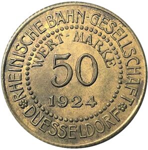 50 Pfennig (Rheinische Bahn-Gesellschaft)