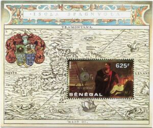 Colombus at chart table