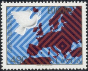 Peace Dove and Map of Europe