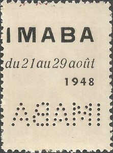 Overprinted 'POSTE AERIENNE-LUCHTPOST' - Perfins