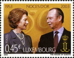 Golden Wedding Grand Duke Jean-Grand Duchess Joséphine