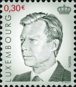 Grand Duke Henri (0,30 € vignet color green)