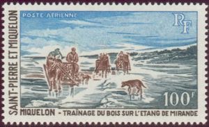 Hauling Timber on the Lake of Mirande, Miquelon