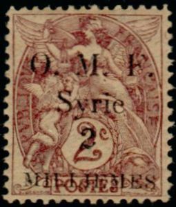 Type Blanc overprinted and Syrian surcharge