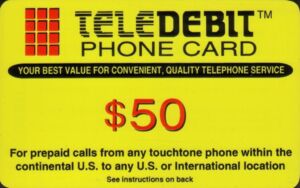 TeleDebit Phone Card 50$ (Yellow)