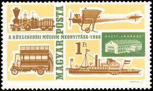 Steam locomotive, omnibus, paddle-steamer, aircraft