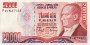 20,000 Turkish Lira