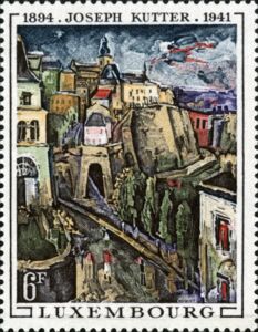 Painting "View of Luxembourg" by Joseph Kutter
