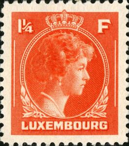 Grand Duchess Charlotte facing Right (red orange)