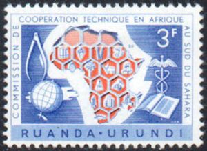 Map of Africa and Symbols - Text in French