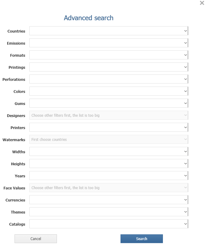 Advanced Search Form