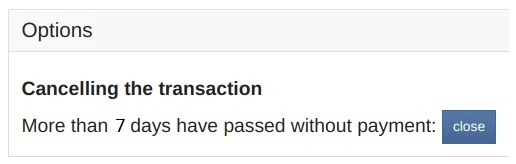 Cancelling the Unpaid Transaction