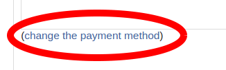 Change payment method