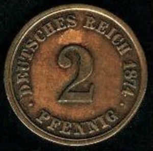 Moneda: 2 Pfennig (A, B, C, D, E, F, G, H, J) (Alemania, Imperio ...