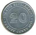 20 Cents (1919, Straits Settlements)