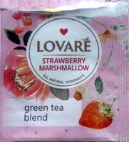 Strawberry Marshmallow, green tea blend, semi-glossy