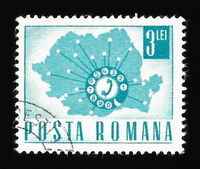 Telephone Dial and Map of Romania