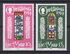 2 items, including: Isle of Man: Stained glass window (arms) from Lonan old church, 1984