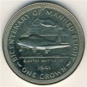 1 Crown (Bicentenary of manned flight - Jet plane)