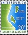 Map of Tanganyika and Zanzibar