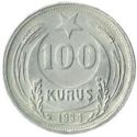 100 Kuruş (1 Lira - High Star - sterling silver)