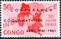 Map of independent Republic of Congo and date '30 Juin 1960'