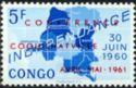 Map of independent Republic of Congo and date '30 Juin 1960'