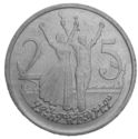 25 Santim (2 Long whyskers - small head)