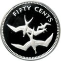 50 Cents (Avifauna of Belize - Frigate Birds - Silver edition)