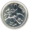 10 Cents (Avifauna of Belize - Long-tailed Hermit - Silver)