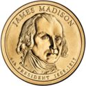 1 Dollar (4 th president James Madison 1809-1817)