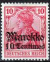 overprint Marokko on "Germania"