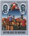 Prince Rwagasore, Pres. Micombero, Burundi flag and drummers