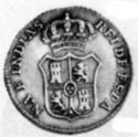 2 Reales (Fernando VII. Bogotá 1 granada)