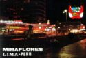 Diagonal - Miraflores, night view. Lima, Peru