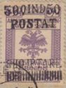 Austrian stamps surcharged & overprinted with vertical bars