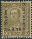 President Ahmed Zogu overprinted in black