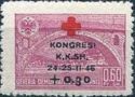 Gorica Bridge, Berat, overprinted in red and black