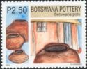 Finished Setswana Pots under the Shade of a House