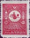 Internal post stamp - small Tughra of Abdul Hamid II