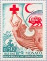 Ship with Female Figure, Red Cross, Red Crescent, Red Lion