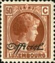 Grand Duchess Charlotte facing Right (50c Official - brown)