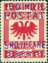 Austrian stamps surcharged in violet and with oblique bars