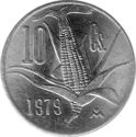 10 Centavos (Variety I: Sharp stem-wide date)