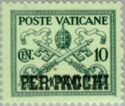 Papal Coat of Arms overprinted