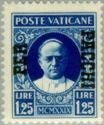 Pope Pius XI overprinted