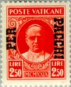 Pope Pius XI overprinted