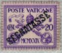 Papal Coat of Arms overprinted